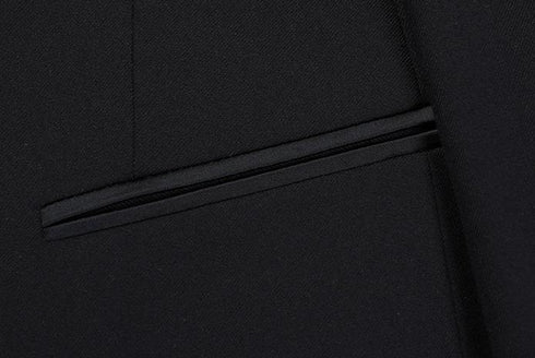 Black Wool Suit – Black lapel suits – Inspired by Classic Men’s Tuxedo Suits Plus Size
